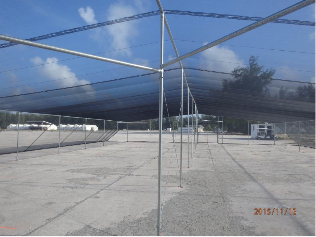 Midway Atoll NWR's new shadehouse, funded by FOMA. Photo credit: Bret Wolfe/USFWS